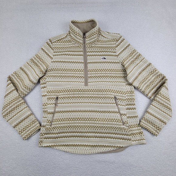 The North Face Pullover Womens Medium Fleece Half Zip Jacket Fair Isle‎ Pattern - Picture 1 of 10